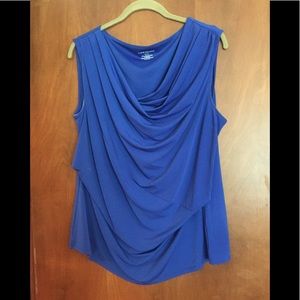 Sleeveless Blue Top.